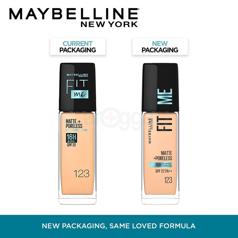 Maybelline New York Fit Me Matte & Poreless 16H Foundation Shade 123  