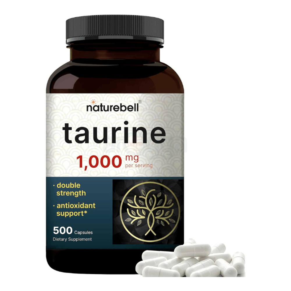 NatureBell Taurine 1,000mg Per Serving, 500 Capsules | Essential Amino Acids Supplement  