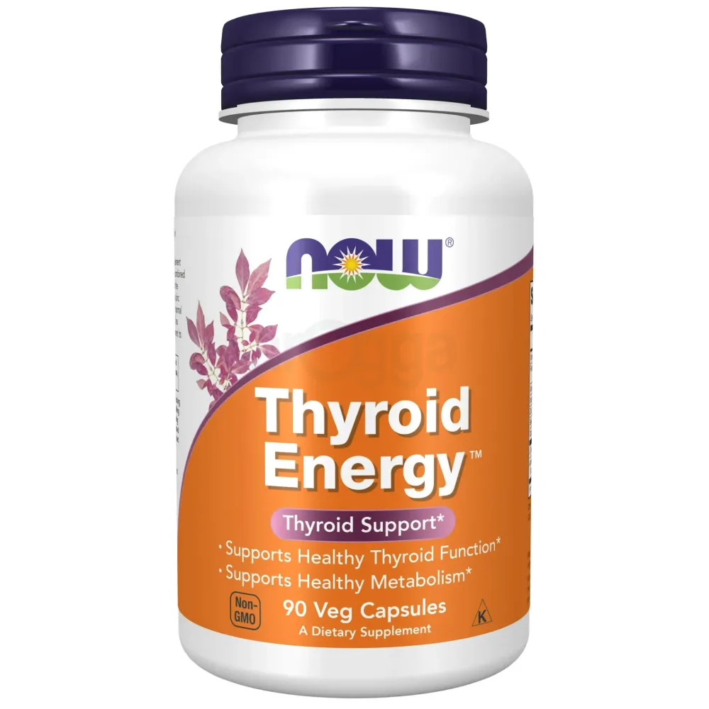 NOW Supplements, Thyroid Energy™, Iodine and Tyrosine plus Selenium, Zinc and Copper, Thyroid Support*, 90 Veg Capsules  