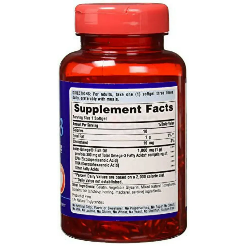 Puritans Pride Omega-3 Fish Oil 1000 Mg, 100 Count  