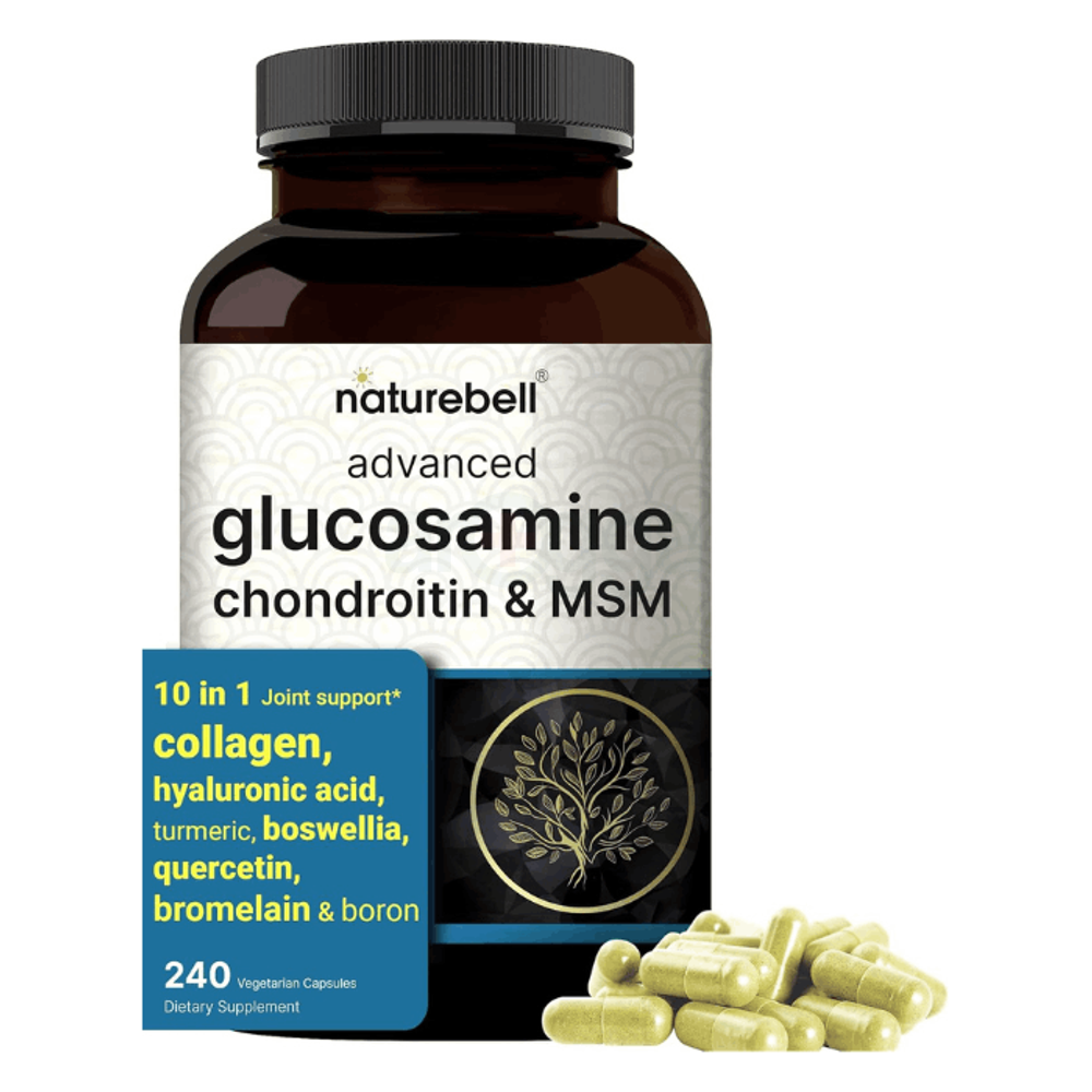 NatureBell Advanced Glucosamine Chondroitin MSM Supplement, 240 Capsules  