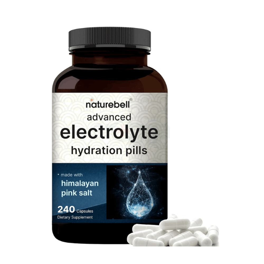 Naturebell Advanced Electrolyte Pills, 240 Capsules | Salt Pills with Electrolytes for Fasting Hydrating   