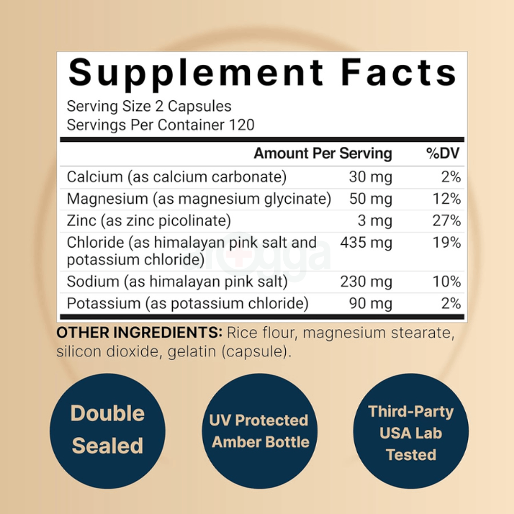Naturebell Advanced Electrolyte Pills, 240 Capsules | Salt Pills with Electrolytes for Fasting Hydrating   