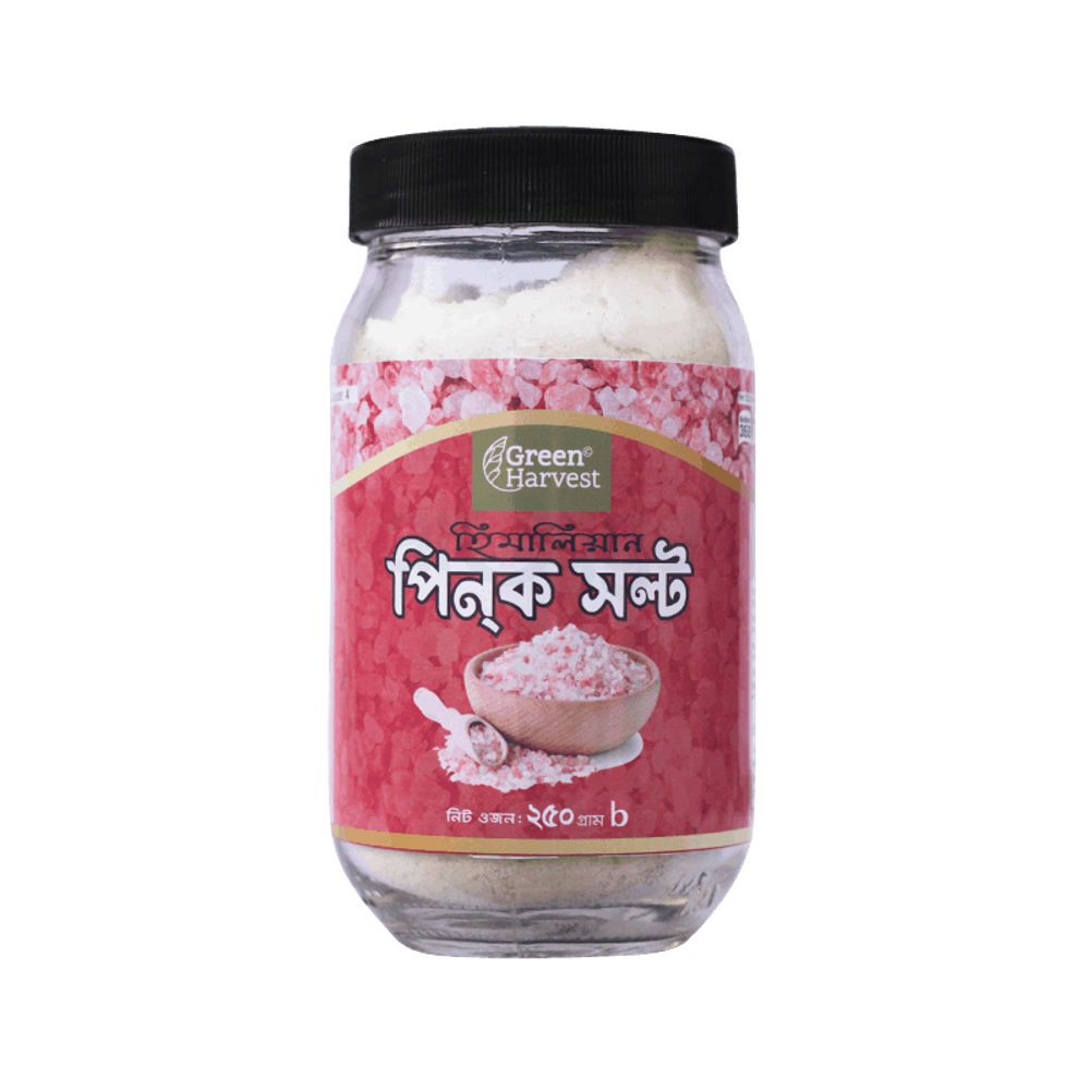 Green Harvest Himalayan Pink salt (Glass Jar)  