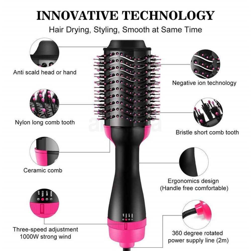 One Step Hair Dryer & Styler Hot Air Brush Comb  