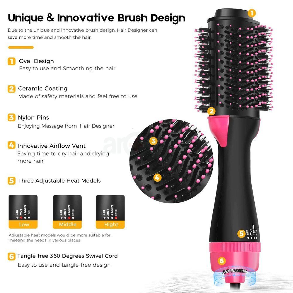 One Step Hair Dryer & Styler Hot Air Brush Comb  