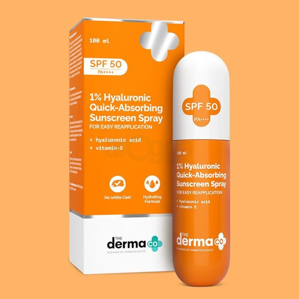 The Derma Co 1% Hyaluronic Quick-Absorbing Sunscreen Spray  