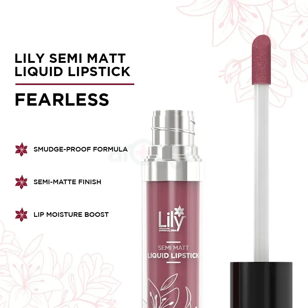Lily Semi Matte Liquid Lipstick - Fearless 102 4.5ml  