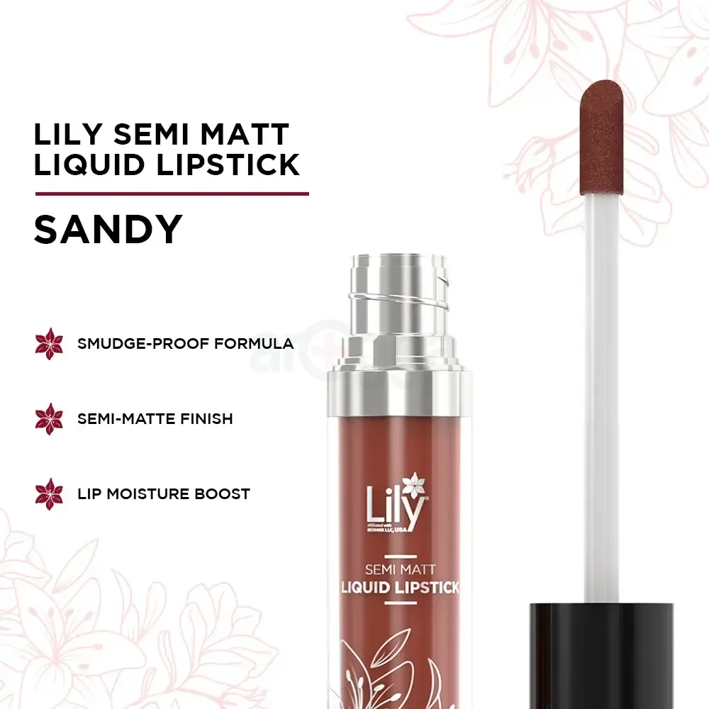 Lily Semi Matte Liquid Lipstick - Sandy 109 4.5ml  