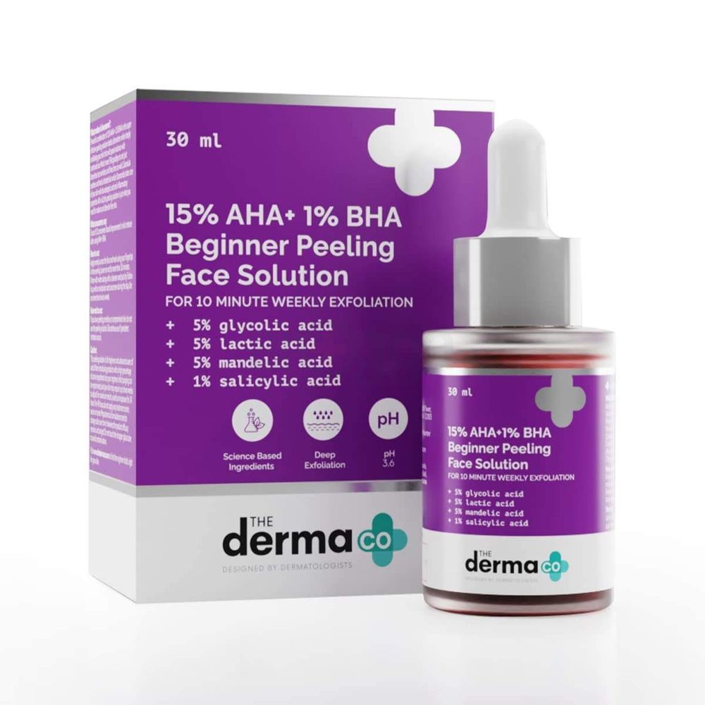 The Derma Co 15% AHA +1% BHA Beginner Face Peeling Solution 30ml  