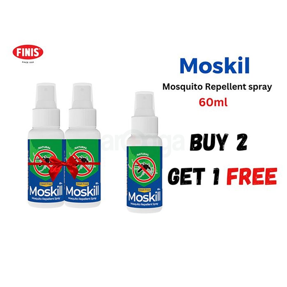 Buy 2 Finis Moskill Repellent Spray Get 1 Free  