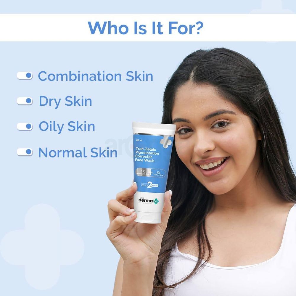 The Derma Co Tran-Zealic Pigmentation Corrector Face Wash 80ml  