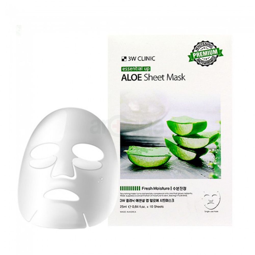 3W Clinic Essential Up Aloe Sheet Mask  