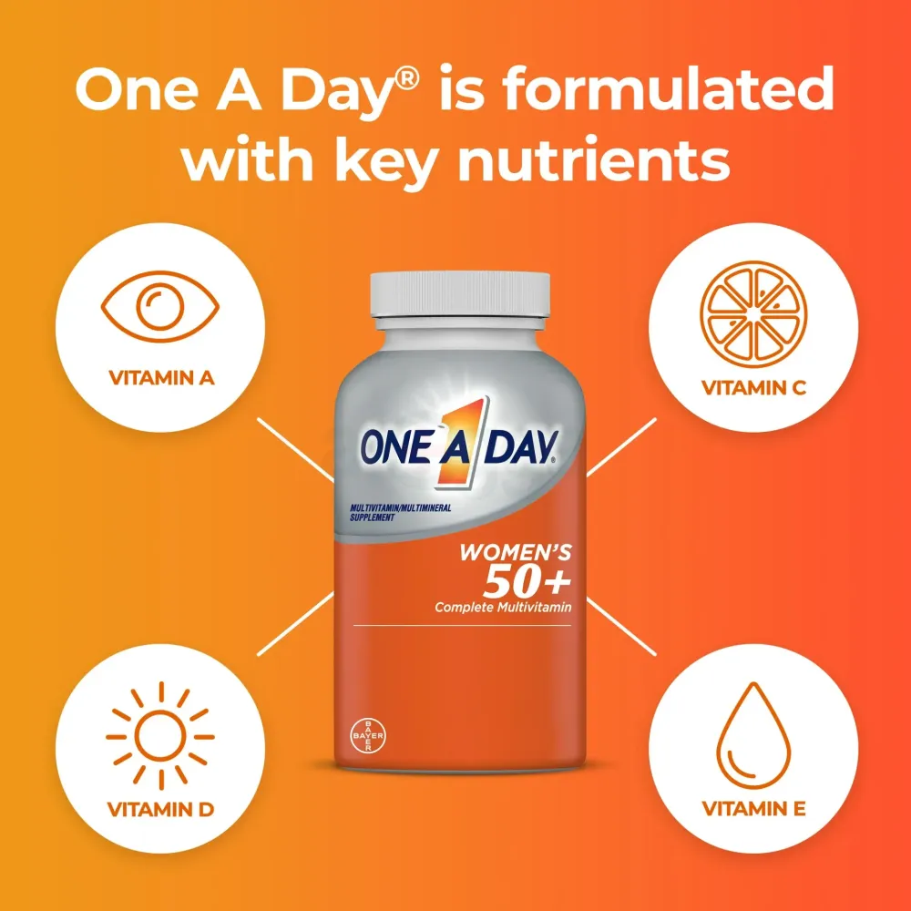One A Day Women's 50+ Multivitamin Tablets, Multivitamins for Women, 200 Count  