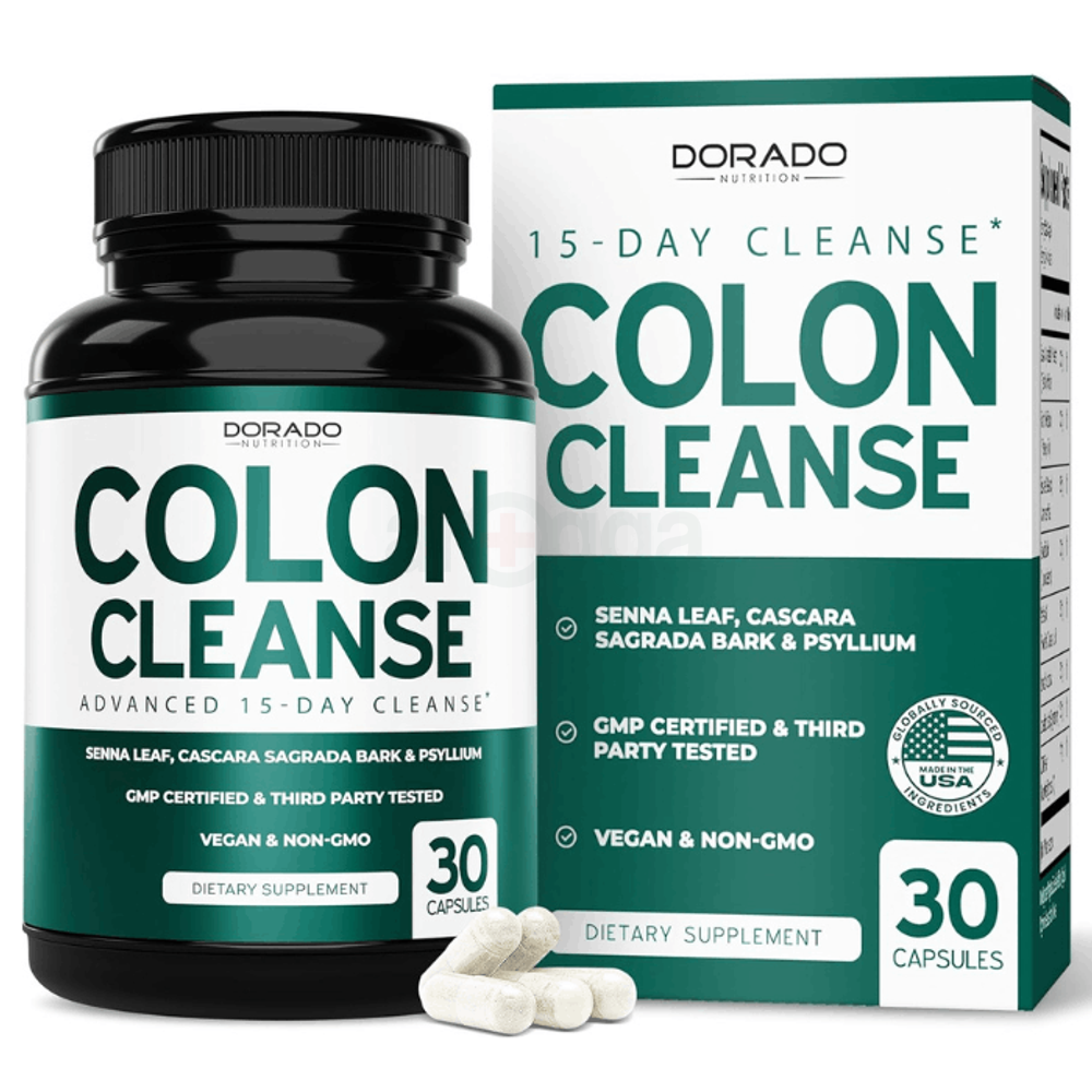 Colon Cleanse & Detox 15 Day Cleanse (30 Count) Intestinal Pills & Probiotic for Gentle Laxative & Bowel Relief for Stomach Bloating & Gut Loss Support   
