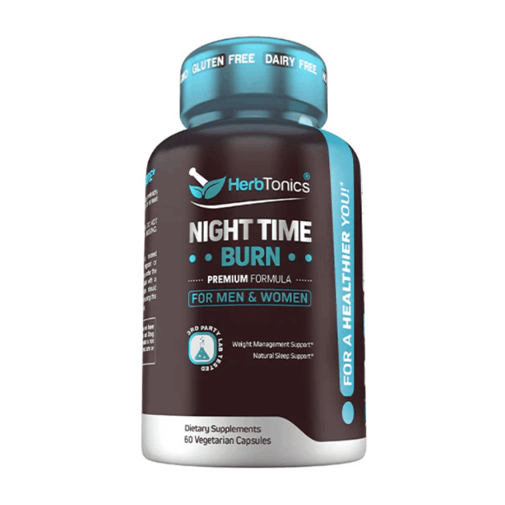 Herbtonics Night Time Supplement with Melatonin to Support Sleep & Metabolism  