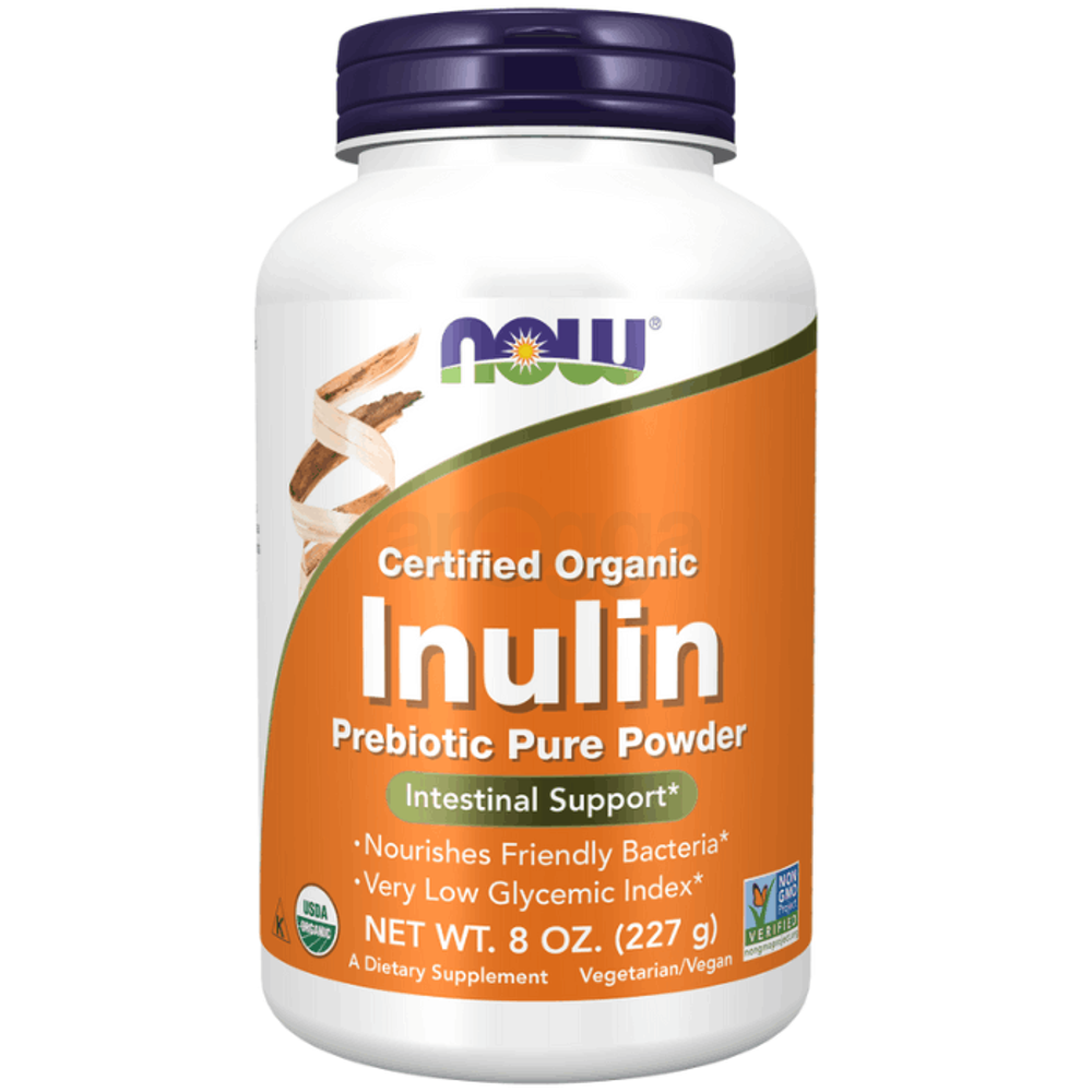 Now Certified Organic Inulin, Pure Powder (227g)  