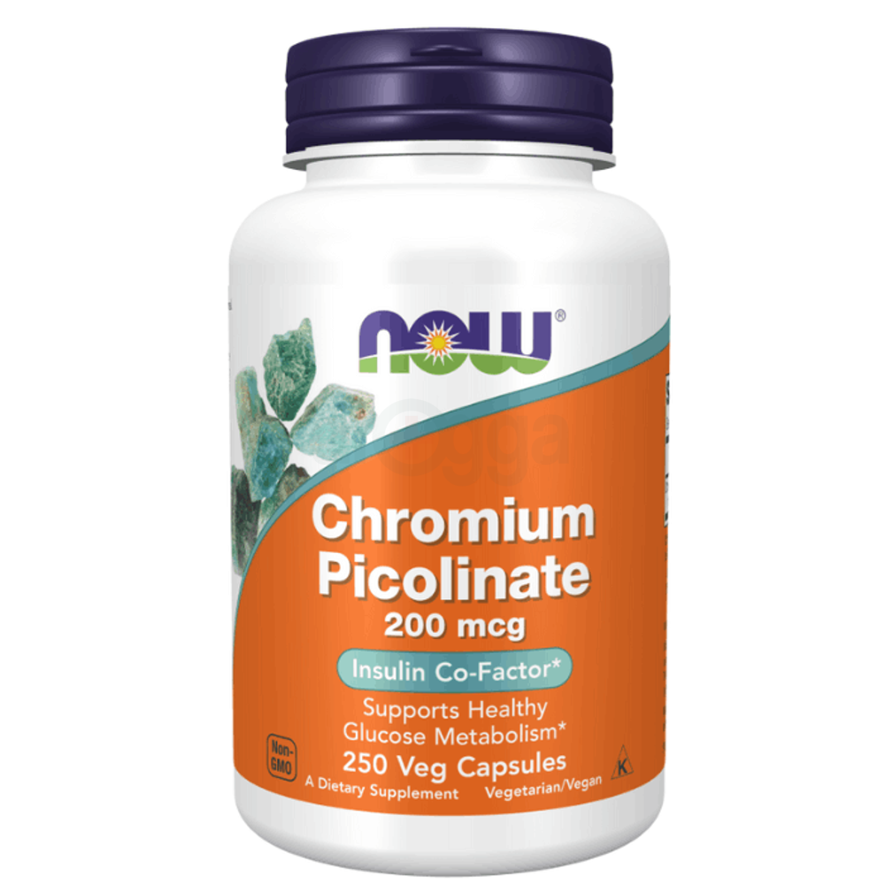 NOW Chromium Picolinate 200 mcg, Insulin Co-Factor*, 250 Veg Capsules  