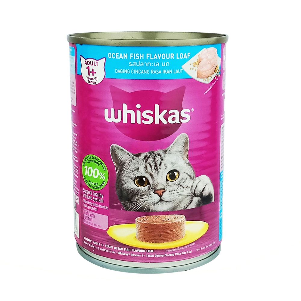 Whiskas Can Ocean Fish Loaf 400gm  