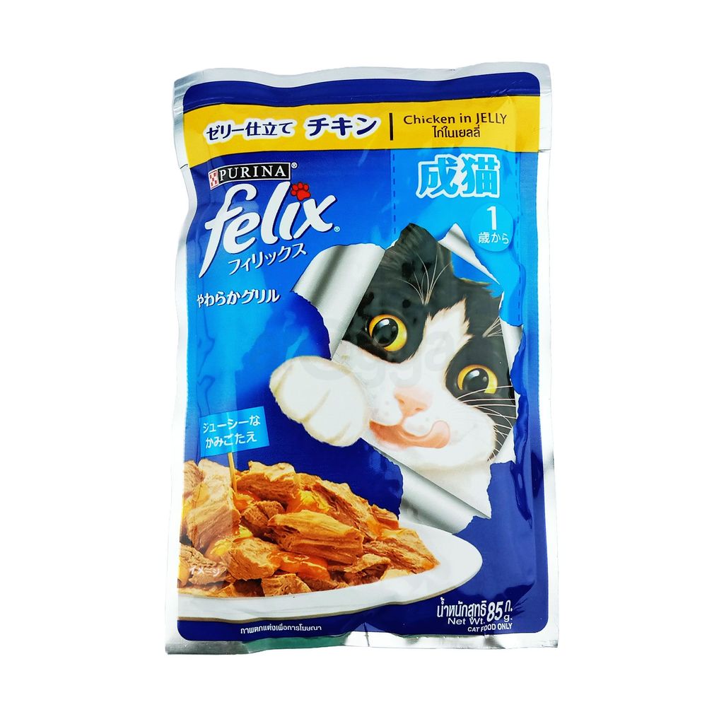 Purina  Felix Pouch Adult  Chicken  in  Jelly 85gm  