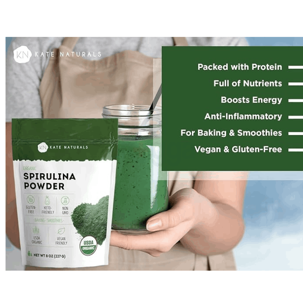 Kate Naturals Organic Spirulina Powder  