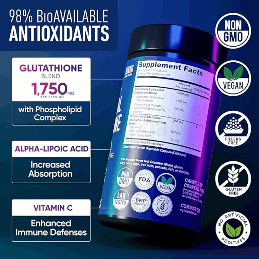 Alpha Flow Liposomal Glutathione 1750MG   
