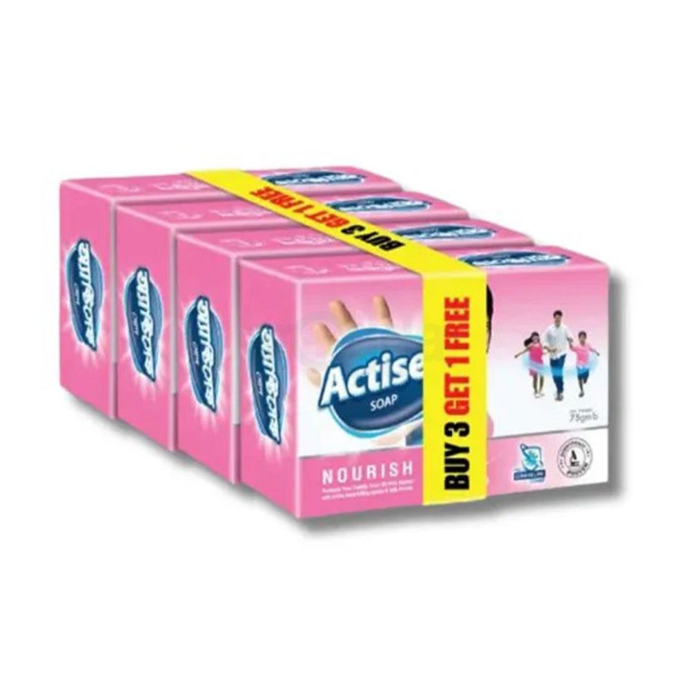 Buy 3 Actisef Nourish Soap 75g and Get 1 Free  