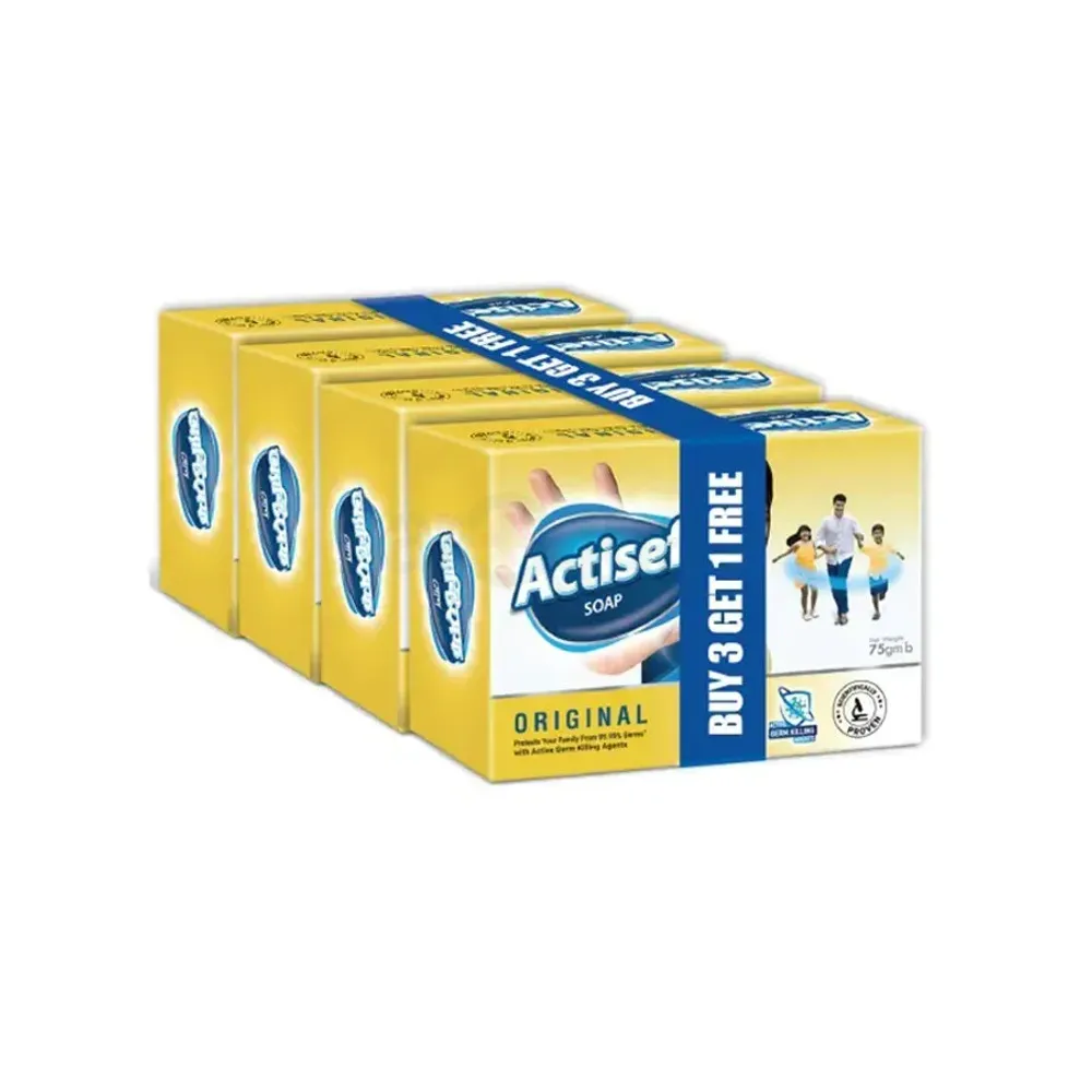 Buy 3 Actisef Original Soap 75g and Get 1 Free  