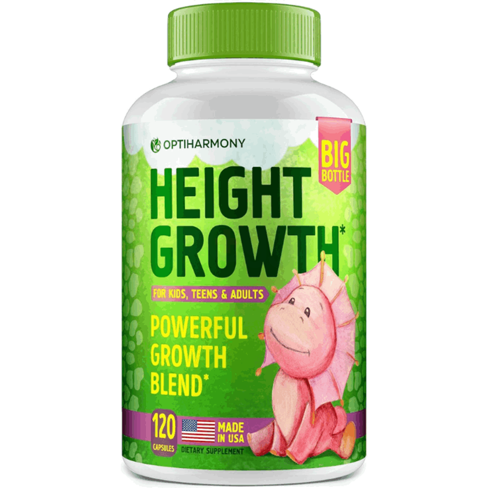 Height Growth Maximizer Bone Growth for Adults, Teens & Kids - Vitamins for Boys & Girls to Get Taller 120 capsules  