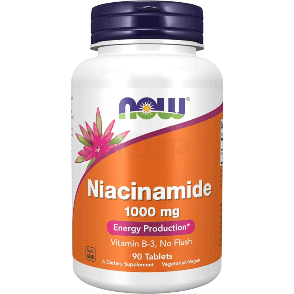 NOW Food Niacinamide (Vitamin B-3) 1000 mg, Energy Production,90 Tablets  