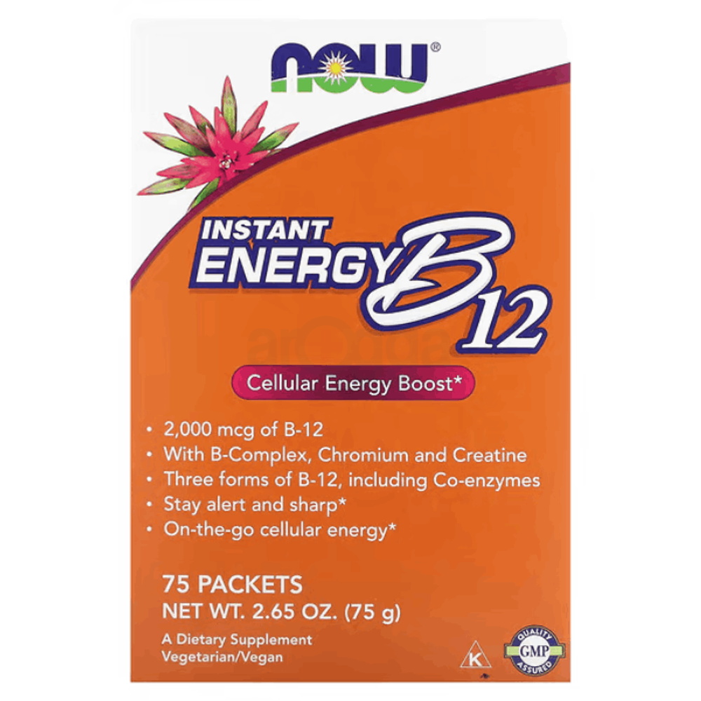 NOW Foods, Instant Energy B12, 2,000 mcg, 75 Packets  