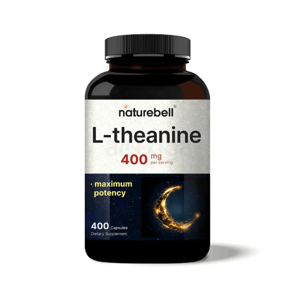 Naturebell L-Theanine Supplement 400mg Per Serving, 400 Capsules   