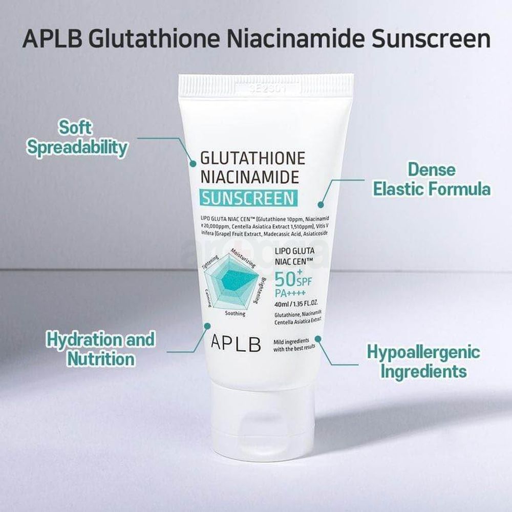 APLB Glutathione Niacinamide SPF 50+ PA++++ Sunscreen  