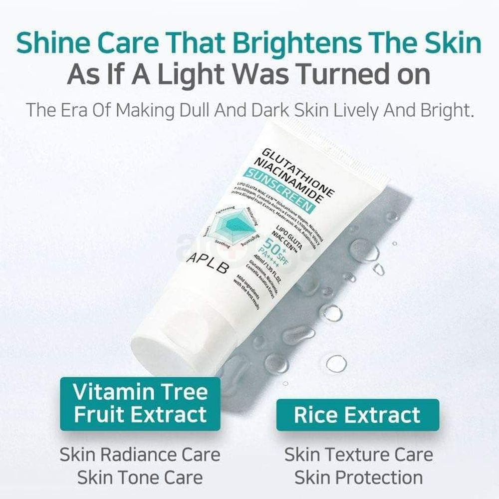 APLB Glutathione Niacinamide SPF 50+ PA++++ Sunscreen  