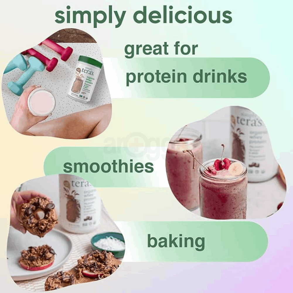 Simply Tera's Organic Whey Protein Powder - Grass Fed Whey Protein Powder Without Artificial Sweeteners, Unflavored Protein Powder 340g  