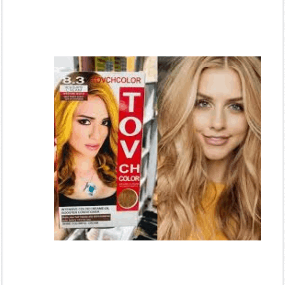 Tovchcolor Intensive Color Creme-Oil Booster Conditioner Shine Colorful Cream 7.33 Gold Yellow  