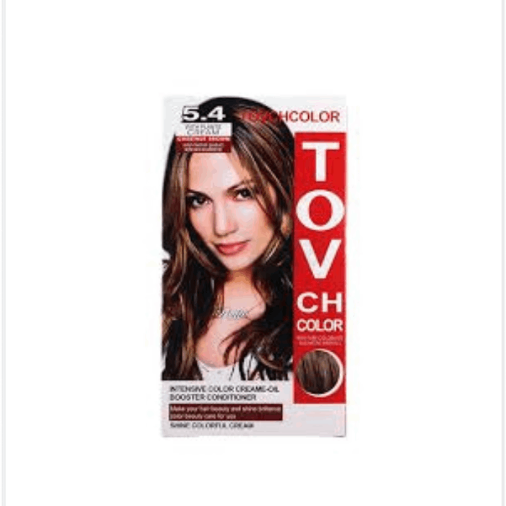 Tovchcolor Intensive Color Creme-Oil Booster Conditioner Shine Colorful Cream 5.4 Chestnut Brown   