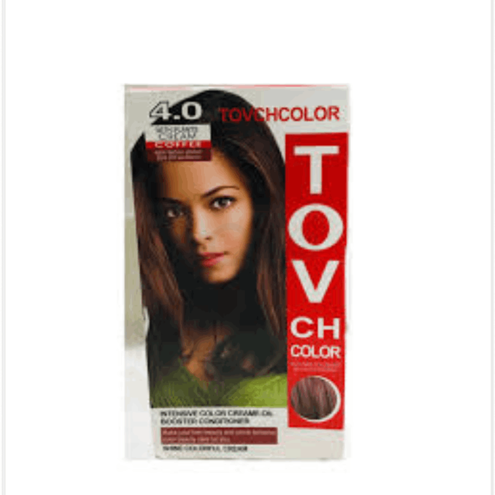 Tovchcolor Intensive Color Creme-Oil Booster Conditioner Shine Colorful Cream 4.0 Coffee  