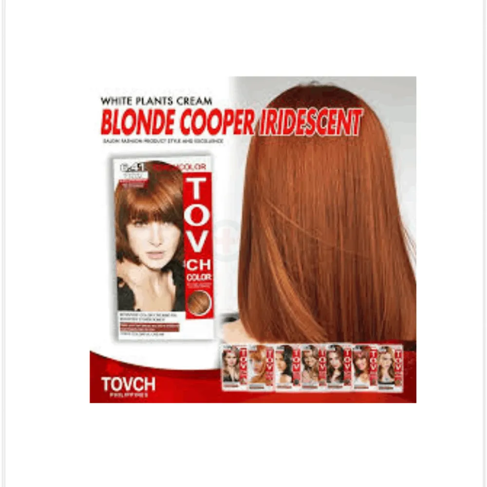 Tovchcolor Intensive Color Creme-Oil Booster Conditioner Shine Colorful Cream 6.41 Blonde Copper Iridescent  