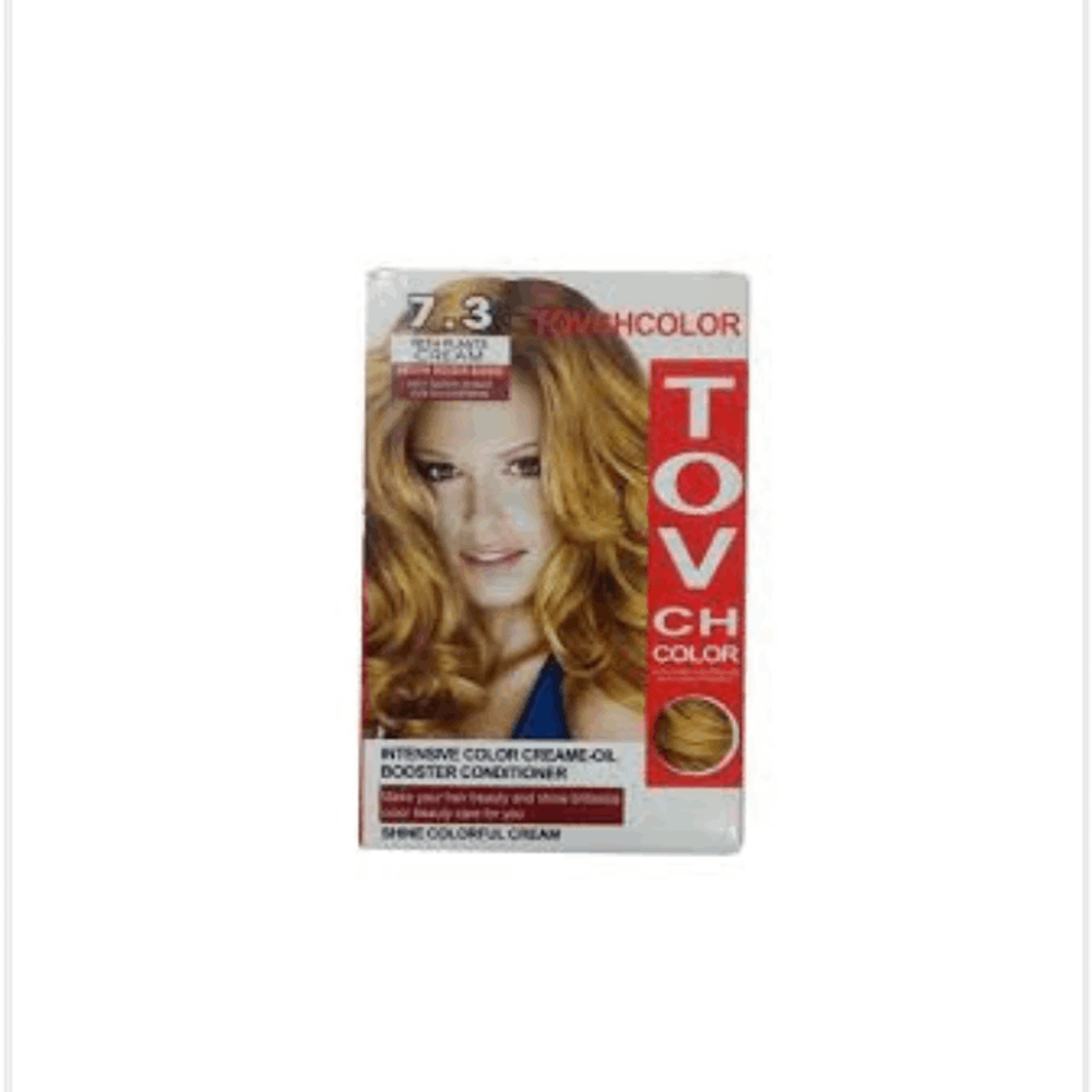 Tovchcolor Intensive Color Creme-Oil Booster Conditioner Shine Colorful Cream 7.3 Medium Golden Blond  