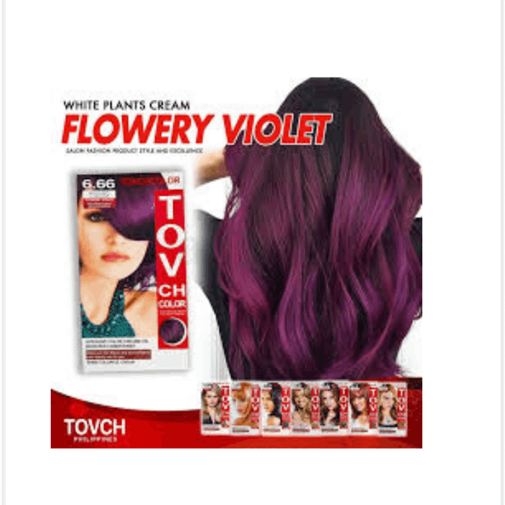 Tovchcolor Intensive Color Creme-Oil Booster Conditioner Shine Colorful Cream 6.66 Flowery Violet  