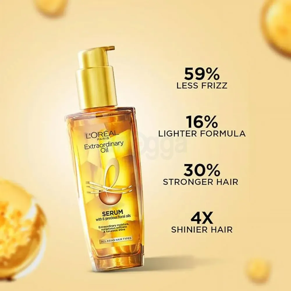 Loreal Paris Elseve Extraordinary Oil Serum with 6 precious Floral Oils for All Asian Hair Types  