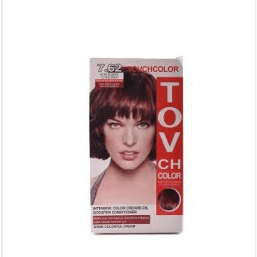 Tovchcolor Intensive Color Creme-Oil Booster Conditioner Shine Colorful Cream 7.62 Aubergine  