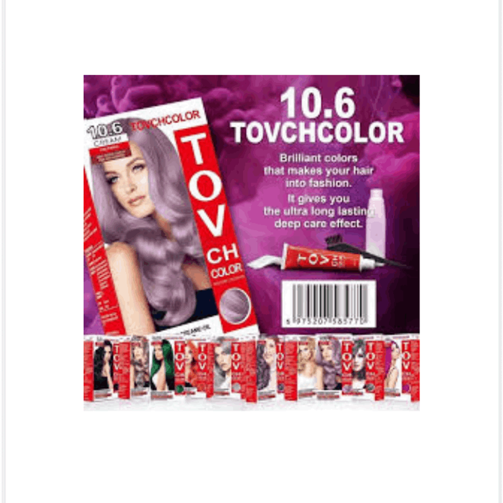 Tovchcolor Intensive Color Creme-Oil Booster Conditioner Shine Colorful Cream 10.6 Pink Purple  