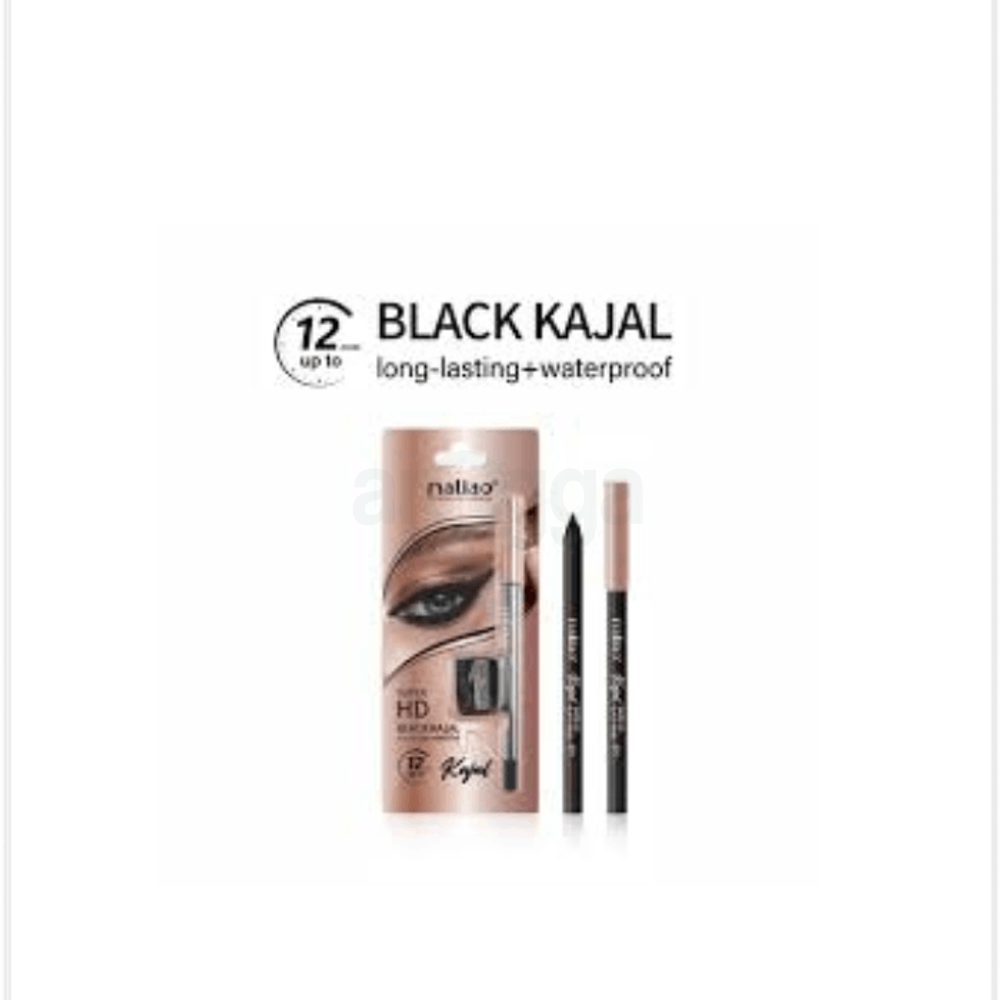 Maliao Super HD Black Kajal – Long-Lasting + Waterproof for 12-Hour Intensity-1.30g  