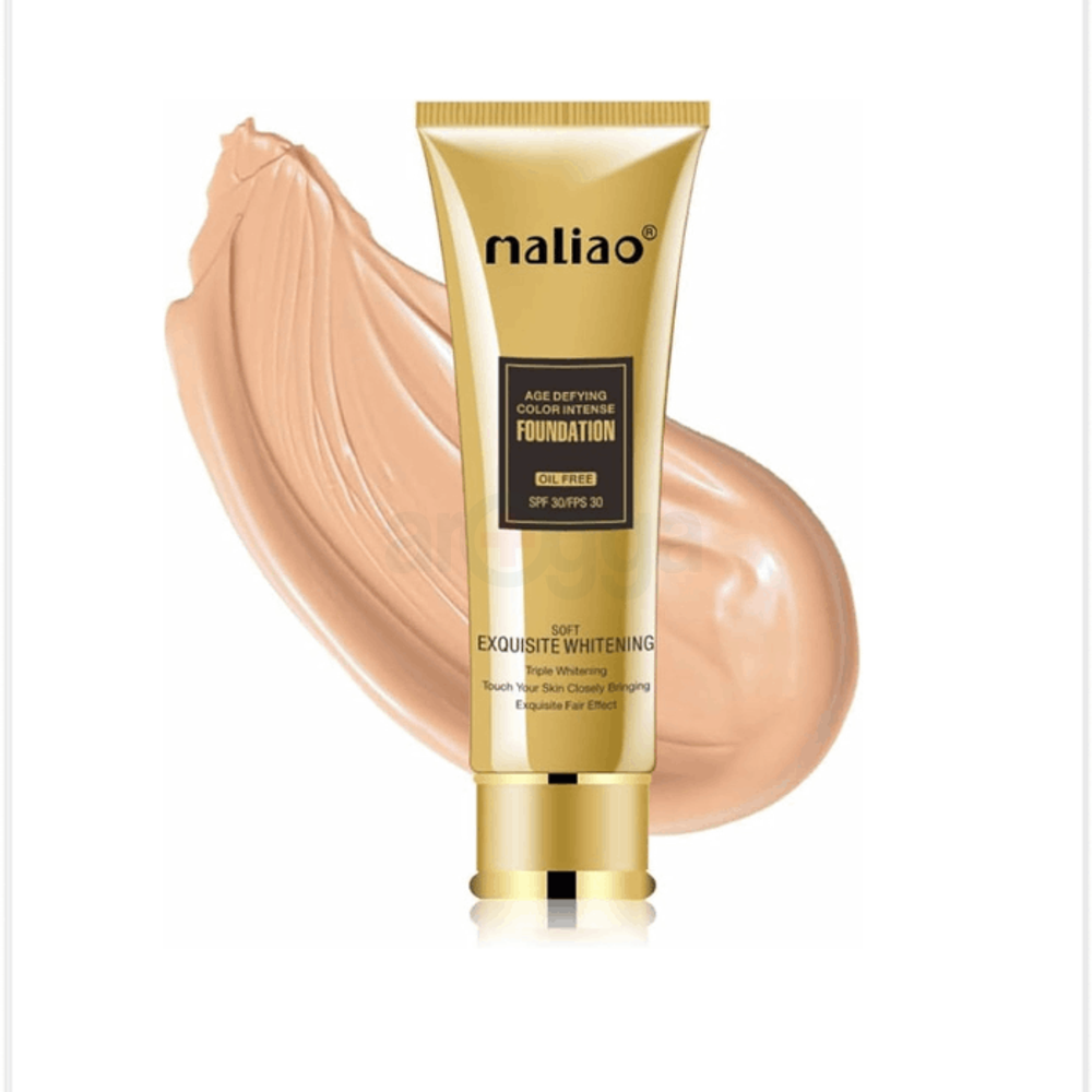 Maliao Age Defying Color Intense Triple Whitening Oil-Free Foundation Natural Finish SPF 30, 80gm (Shade 04)  
