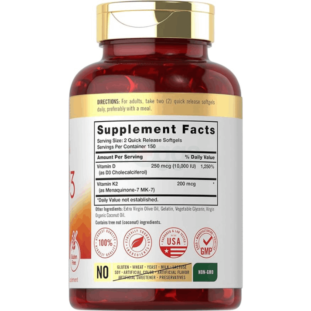 Carlyle Vitamin K2 and D3 300 Softgels  