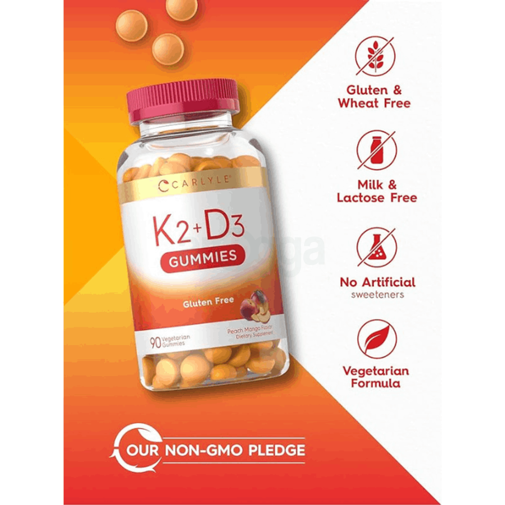 Carlyle Vitamin D3 K2 Gummies | 90 Count   