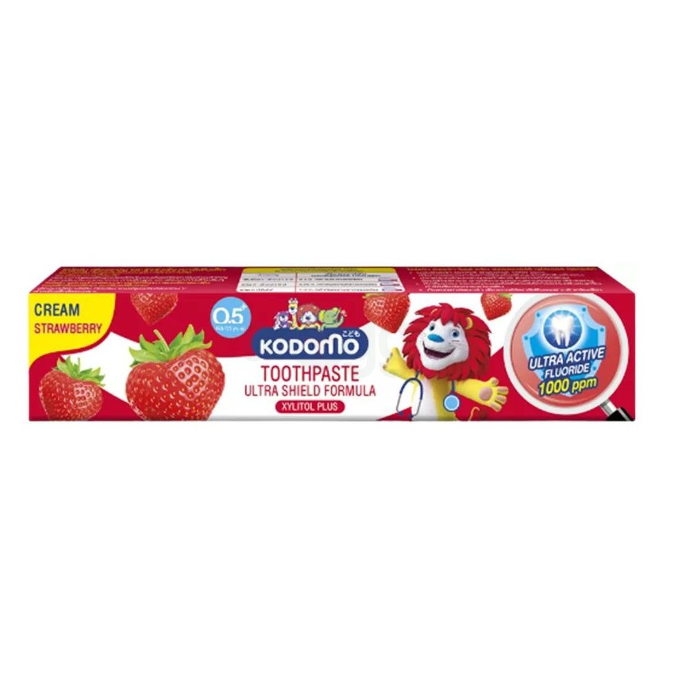 Kodomo Strawberry Cream Ultra Shield Formula Toothpaste for Kids (0.5+ Years)  