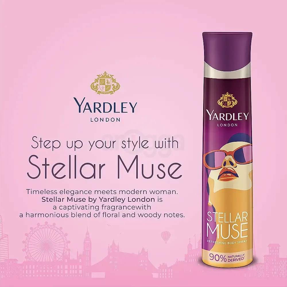 Yardley London Stellar Muse Fragrance Refreshing Body Deodorant Spray - For Women  